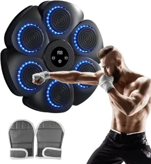 2025 Upgraded Music Boxing Machine with Boxing Gloves, Smart Bluetooth Boxing Equipment Wall Mounted Punching Pad with 9 Modes and 18 Speeds, Boxing Training Target Workout for Adults