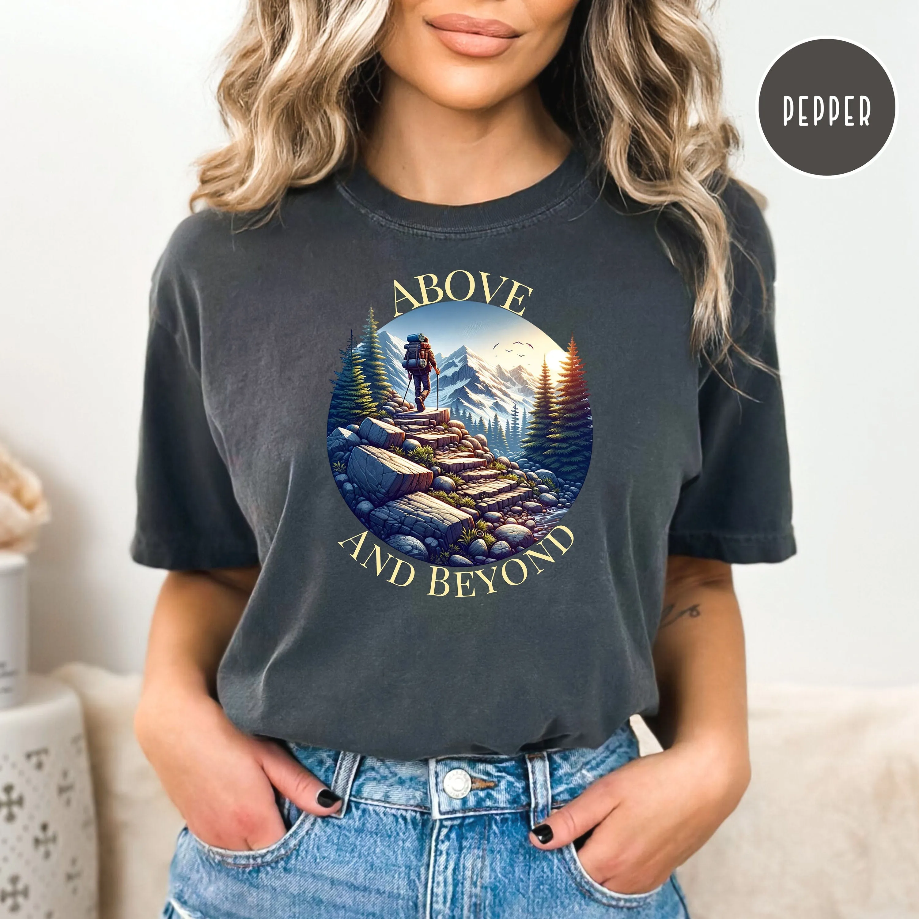 Above and Beyond Hiking Comfort Colors® Tee