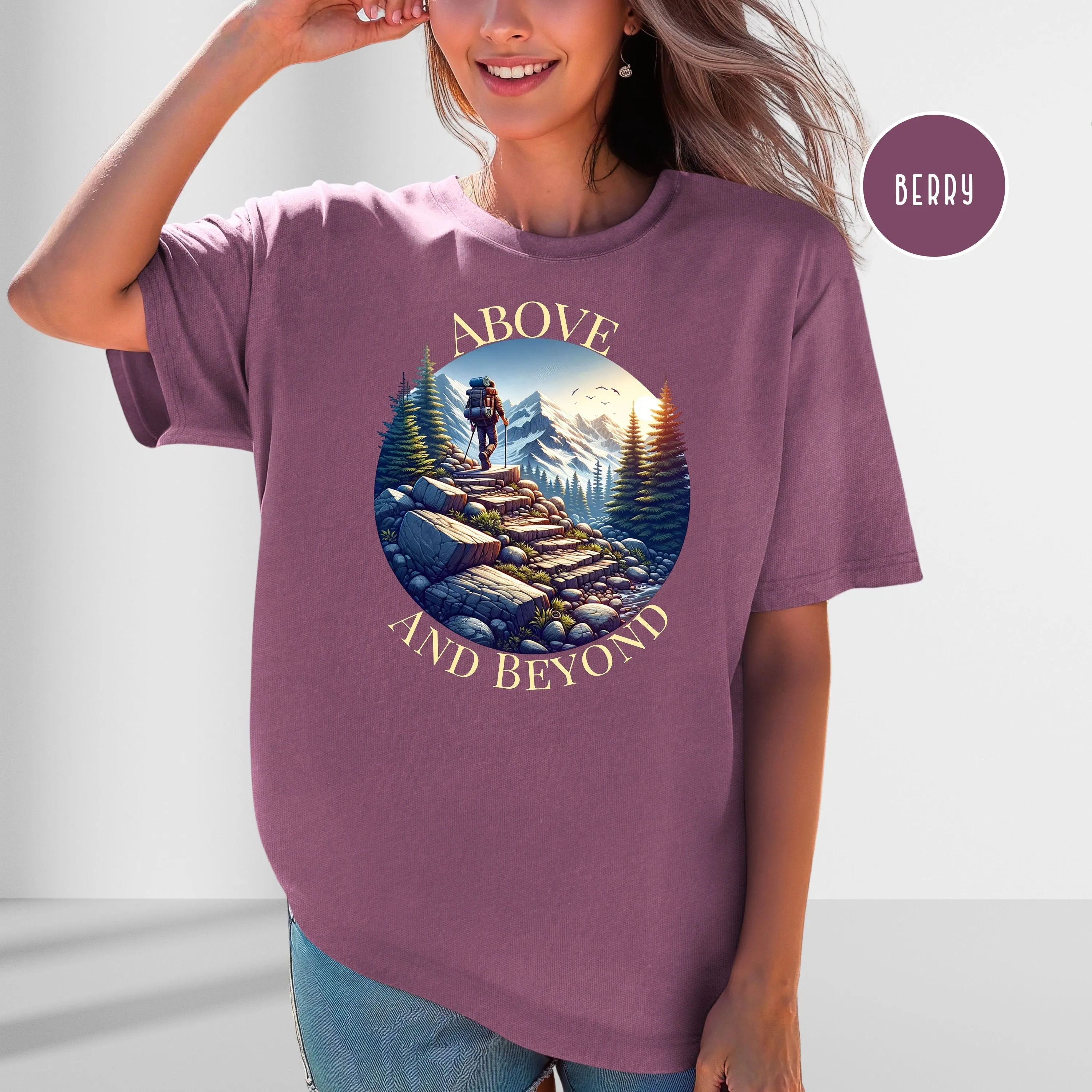 Above and Beyond Hiking Comfort Colors® Tee