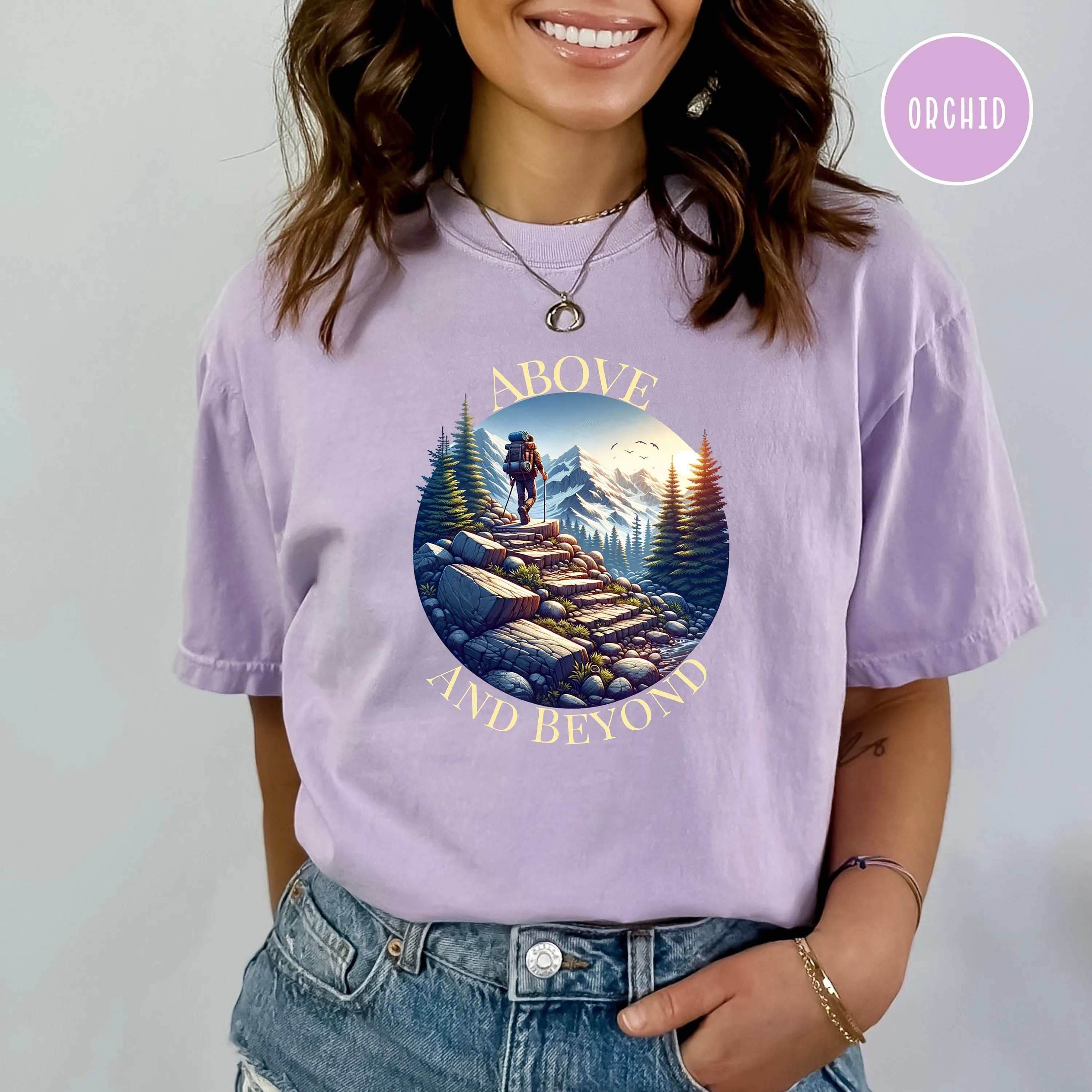 Above and Beyond Hiking Comfort Colors® Tee