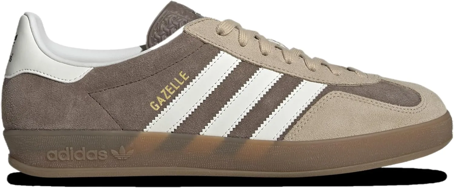adidas Originals Gazelle Indoor Mens Sneaker (Earth Strata Cloud White, 11)