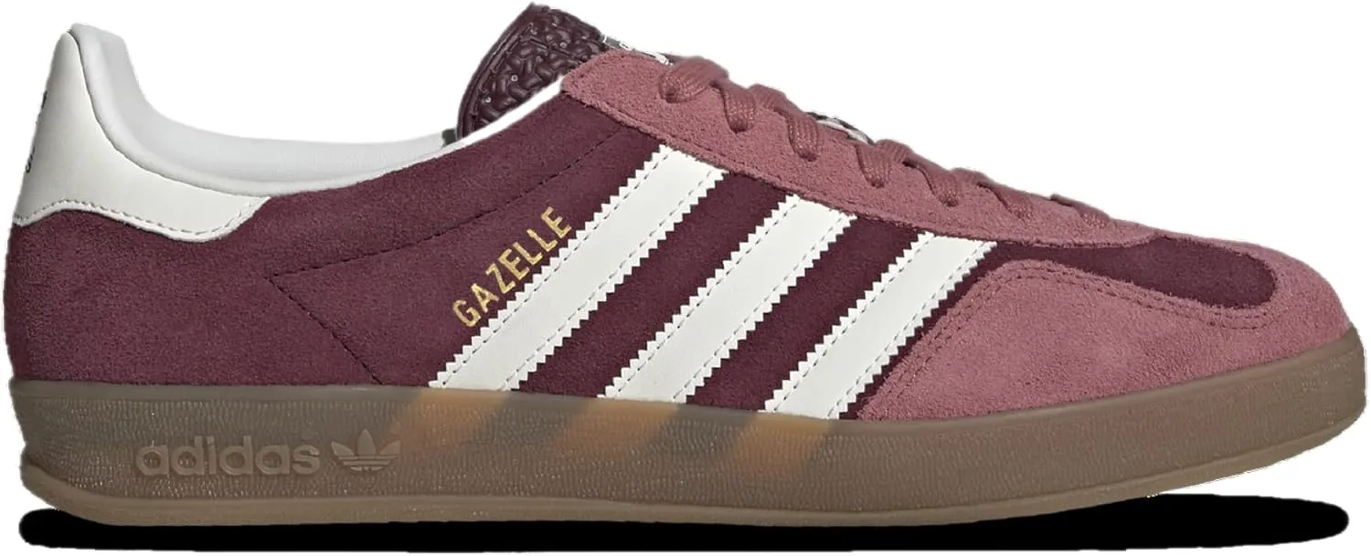 adidas Originals Gazelle Indoor Mens Sneaker (Maroon Crimson White, 12)