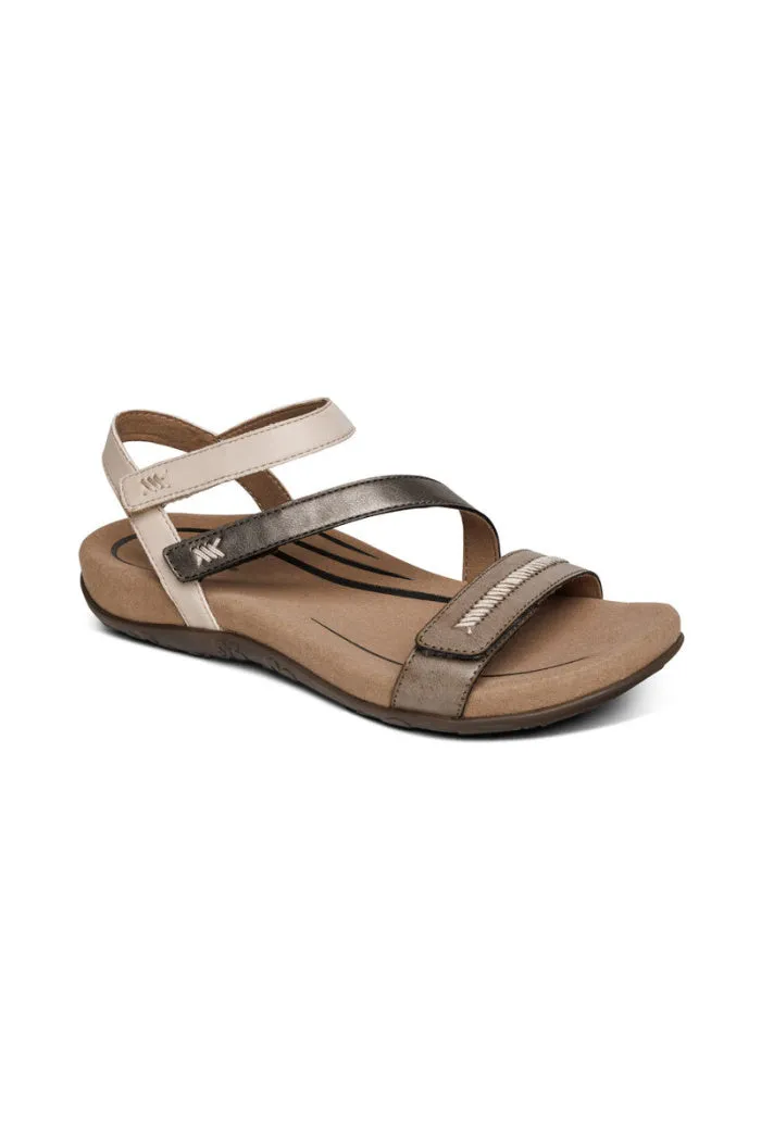 Aetrex Gabby Adjustable Quarter Strap Sandal