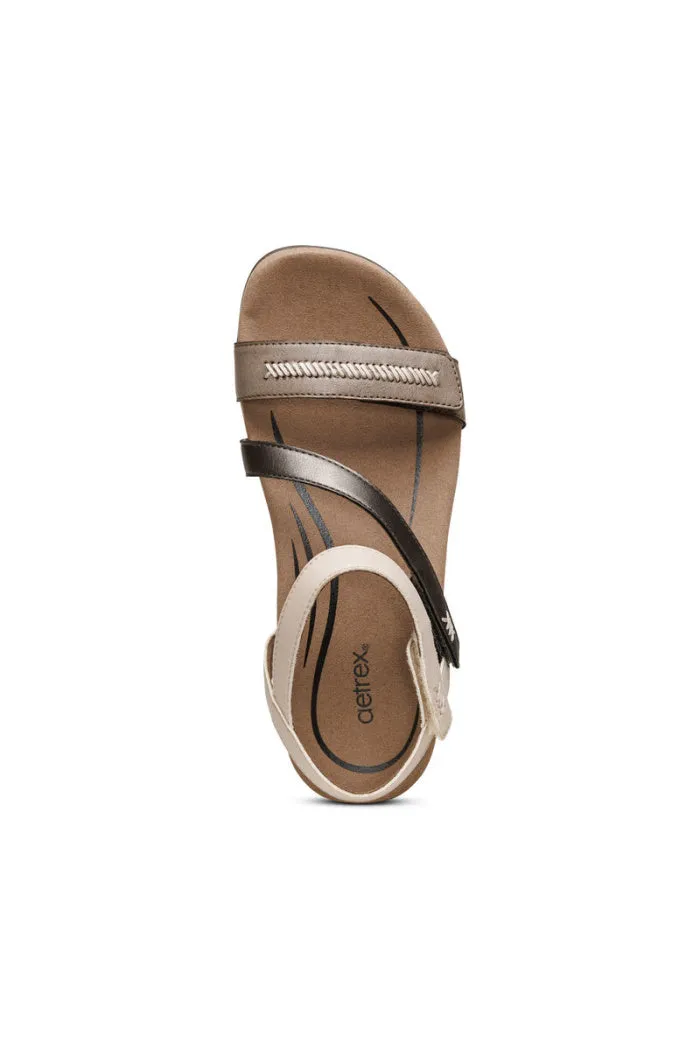 Aetrex Gabby Adjustable Quarter Strap Sandal