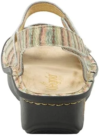 Alegria Women Kelsi Cross Strap Adjustable Leather Sandal