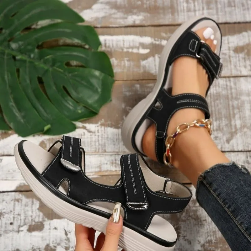 Andie - Adjustable Platform Sandals with Two Straps