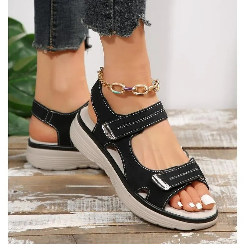 Andie - Adjustable Platform Sandals with Two Straps