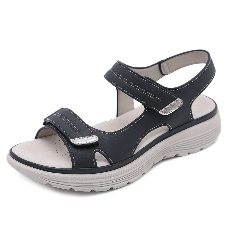 Andie - Adjustable Platform Sandals with Two Straps