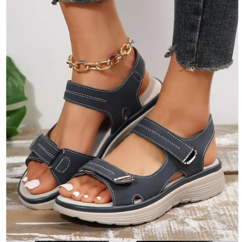 Andie - Adjustable Platform Sandals with Two Straps