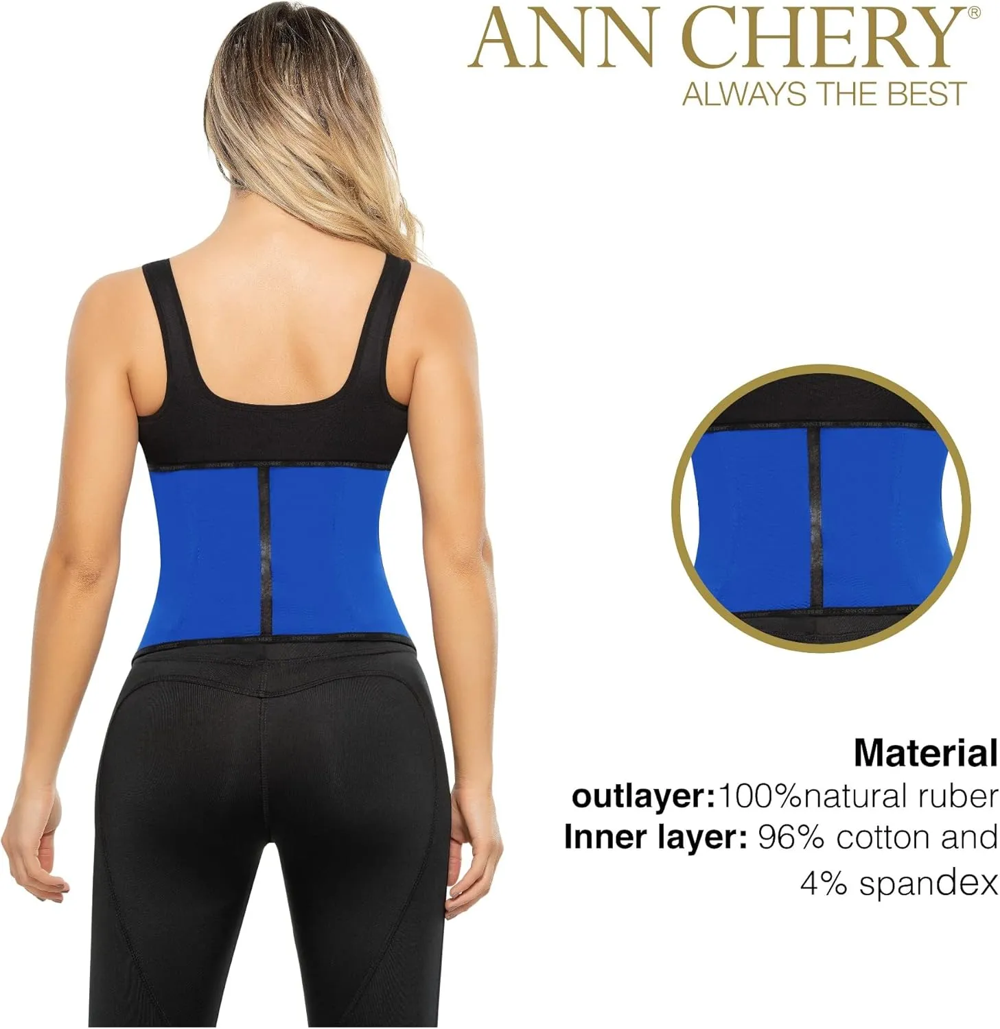 Ann Chery Corset Waist Trainer for Women’s Weight Loss - Colombian Waist Cincher - 2 Hook Latex Body Shaper - Edition 2026