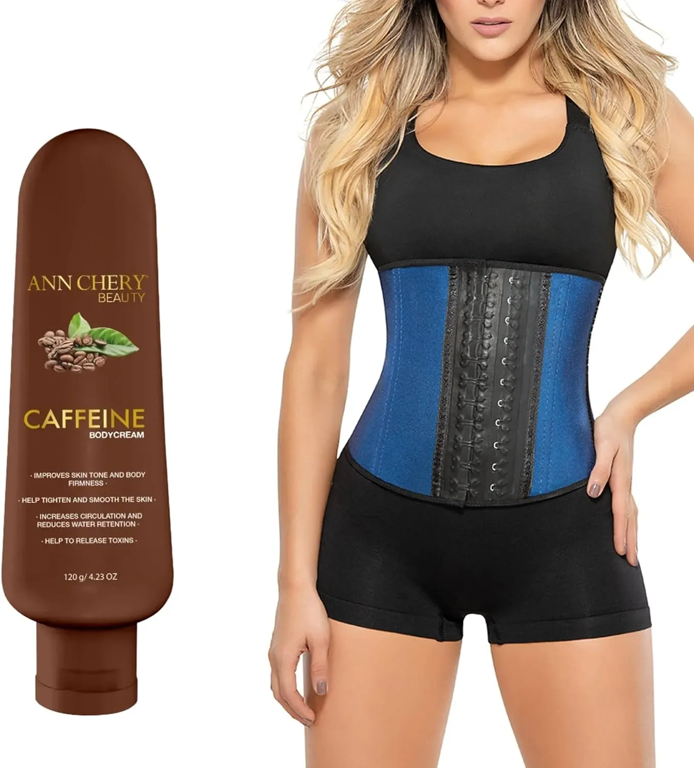Ann Chery Corset Waist Trainer for Women’s Weight Loss - Colombian Waist Cincher - Latex Body Shaper - Included Lotion