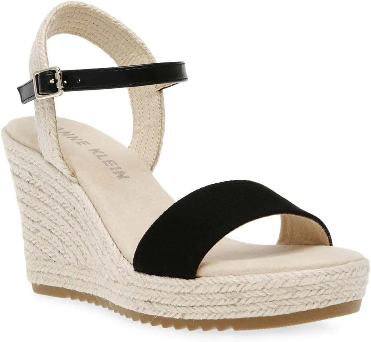 Anne Klein Womens Wella Rhinestone Ankle Strap Platform Sandals