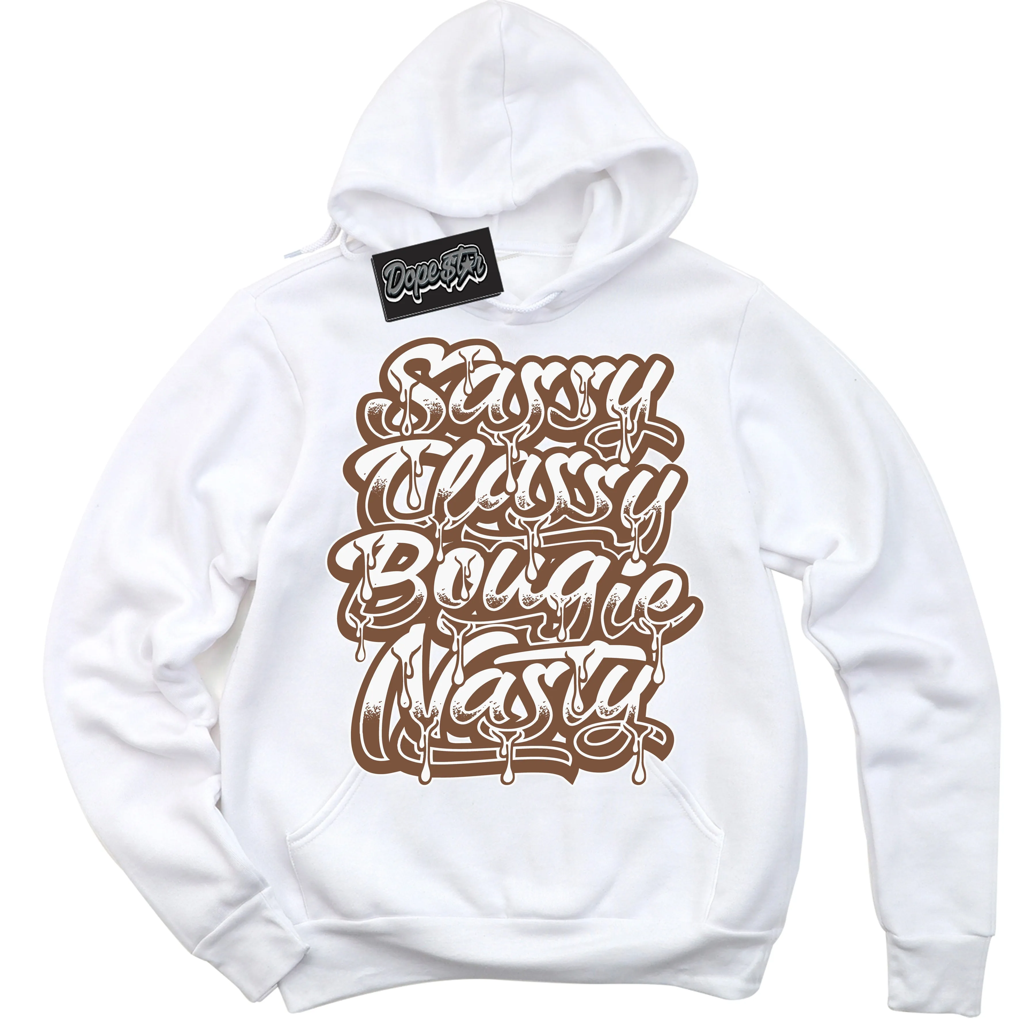 Archaeo Brown White 1s Sneaker Hoodie Sassy Classy Graphic