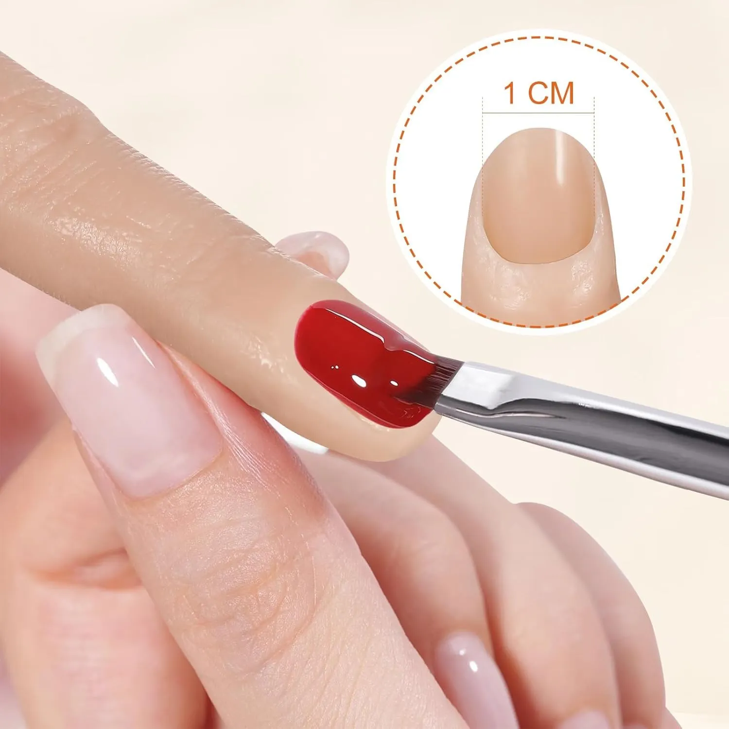 Artificial Finger Silicone Fake Finger Artificial Practice Nail Tips Art Trainer Nail Model Finger Prop Practice Tool for Beginners Artist (1pcs)
