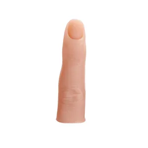 Artificial Finger Silicone Fake Finger Artificial Practice Nail Tips Art Trainer Nail Model Finger Prop Practice Tool for Beginners Artist (1pcs)