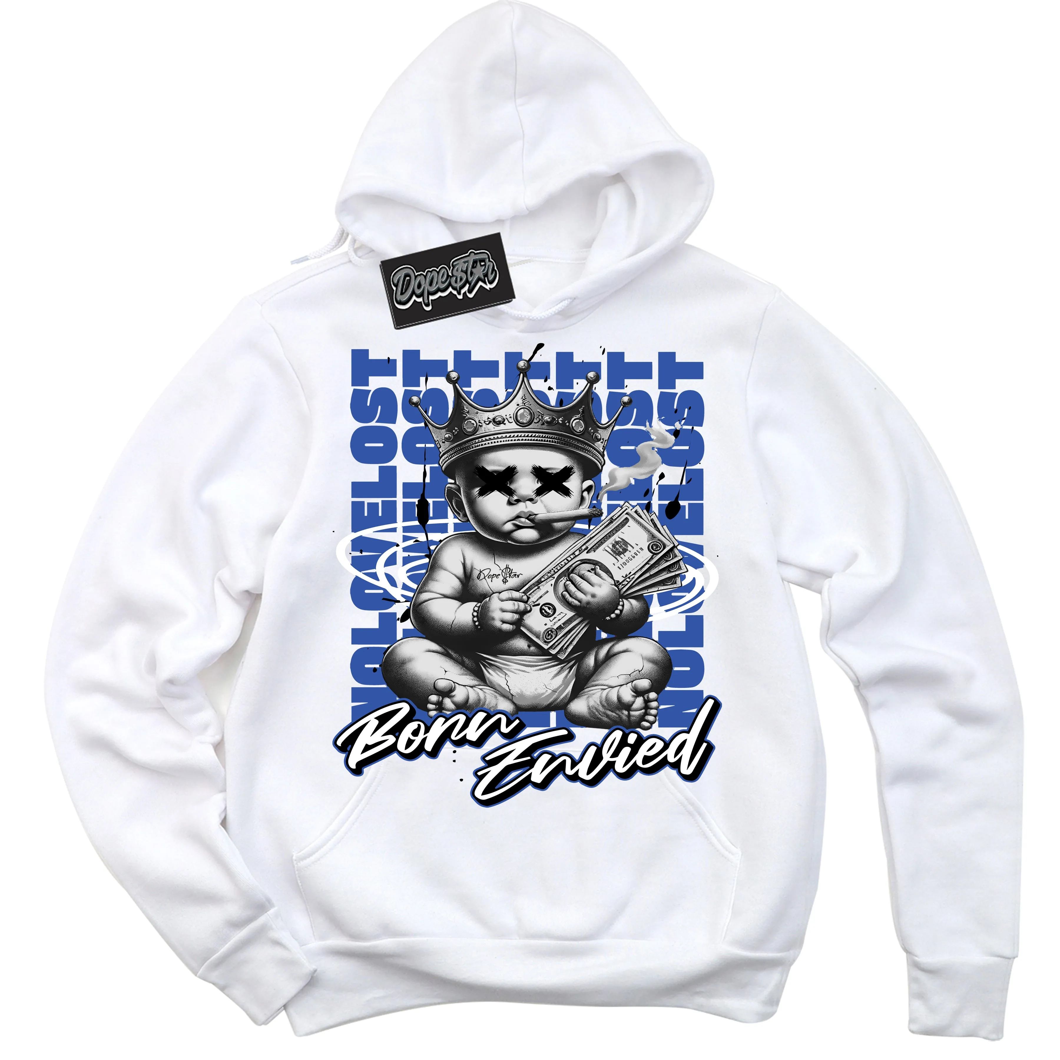 Astronomy Blue Dunk Sneaker Hoodie Born Envied Graphic
