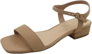 BAMBOO Women's Mid block heel sandal
