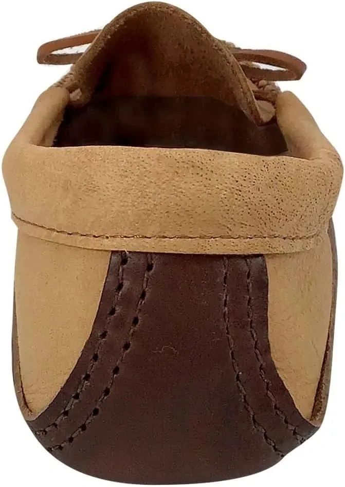 Bastien Industries Men's Moose Hide Leather with Heavy Oil Tan Sole Earthing Moccasins