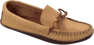 Bastien Industries Men's Moose Hide Leather with Heavy Oil Tan Sole Earthing Moccasins