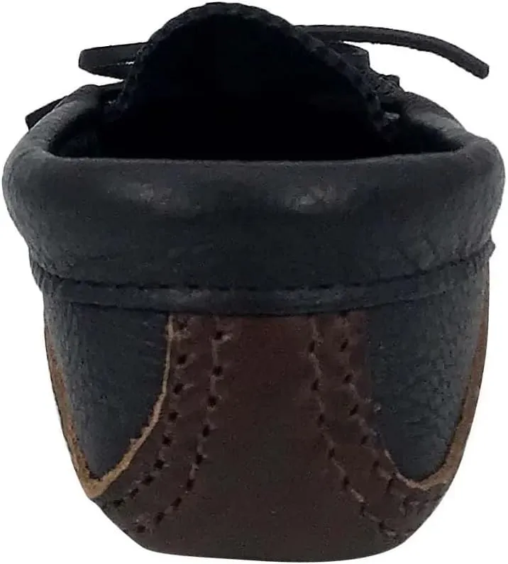 Bastien Industries Women's Moose Hide Leather with Heavy Oil Tan Sole Earthing Moccasins