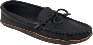 Bastien Industries Women's Moose Hide Leather with Heavy Oil Tan Sole Earthing Moccasins