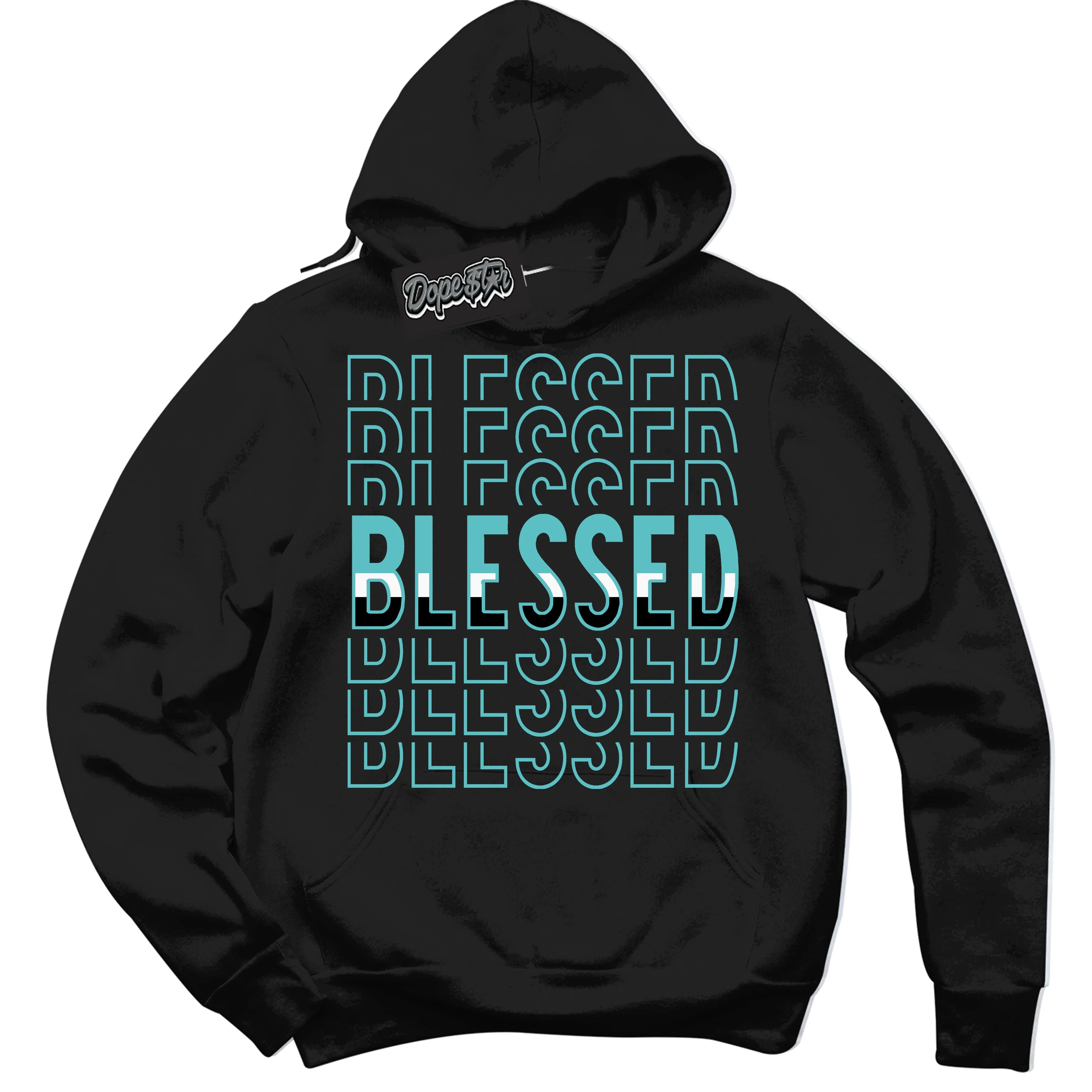 Black Dusty Cactus Dunk Sneaker Hoodie Blessed Stacked Graphic