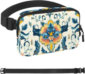 Boho Floral-24 Unisex Style Fanny Pack: Fashion Waist Packs, Crossbody Bags Sport Slim Fashionable for Jogging Hiking Hiker Woman Man