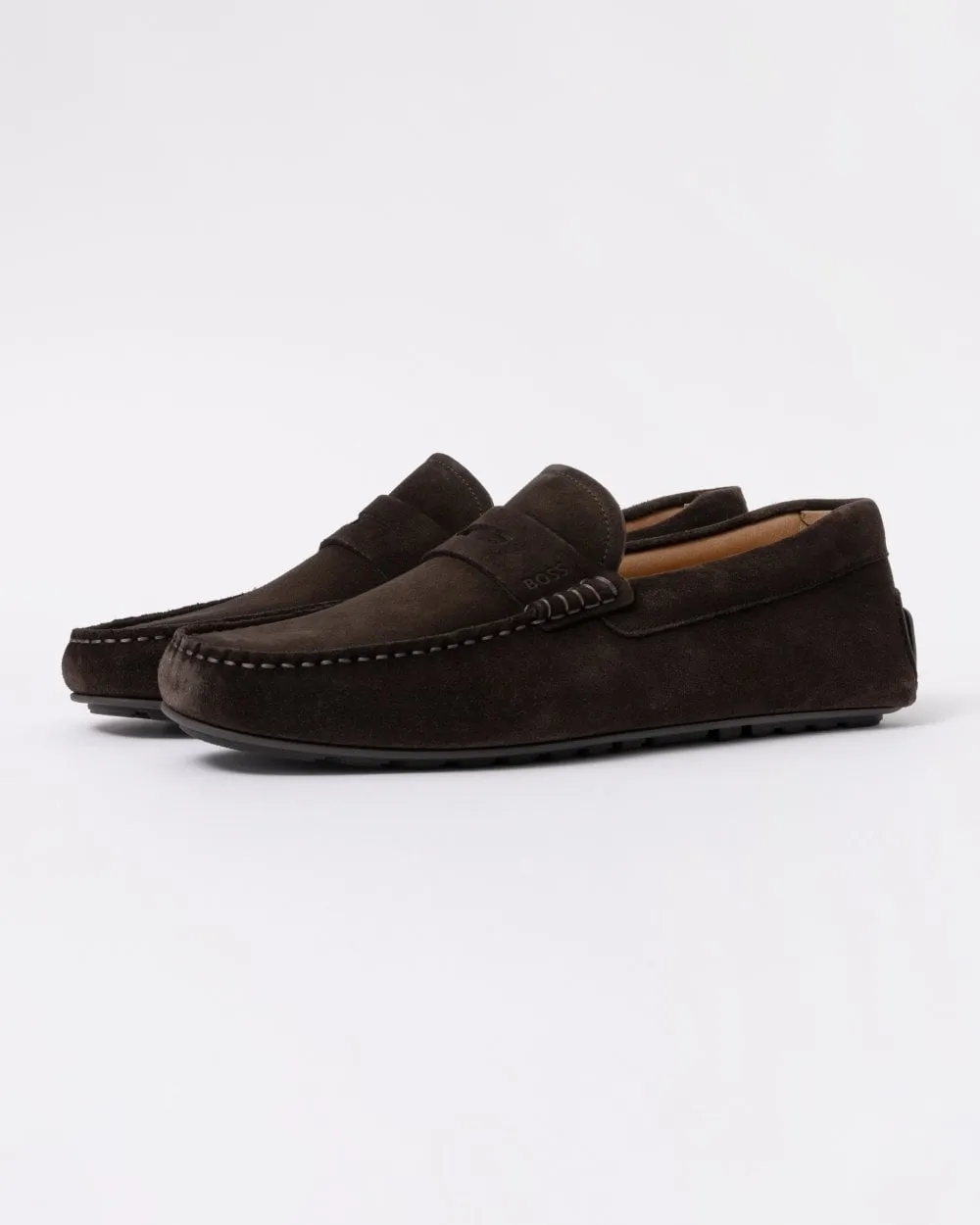 BOSS Orange Noel Mens Suede Driving Moccasins