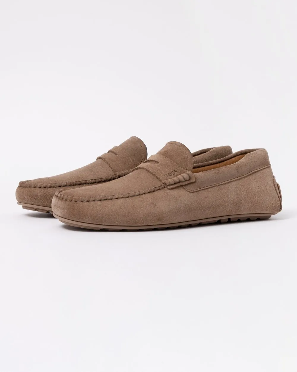 BOSS Orange Noel Mens Suede Driving Moccasins