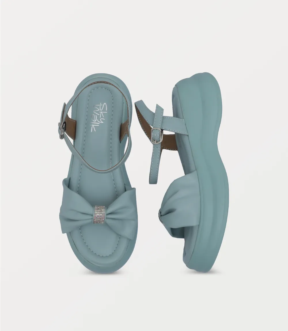 BW10460-TURQUOISE-Women Comfort Sandal
