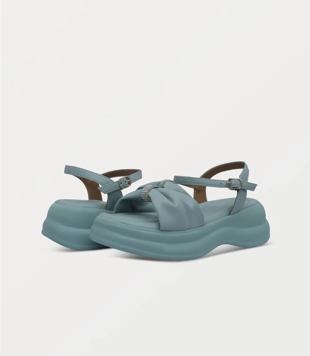 BW10460-TURQUOISE-Women Comfort Sandal