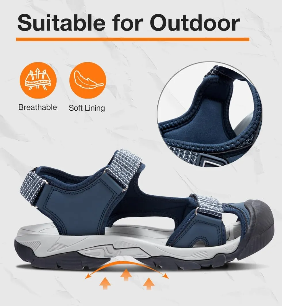 CAMEL CROWN Women's Hiking Sandals Waterproof Closed Toe Water Sandals Comfort Adjustable Athletic Outdoor Sandals for Summer Beach Hiker Trekking Camping