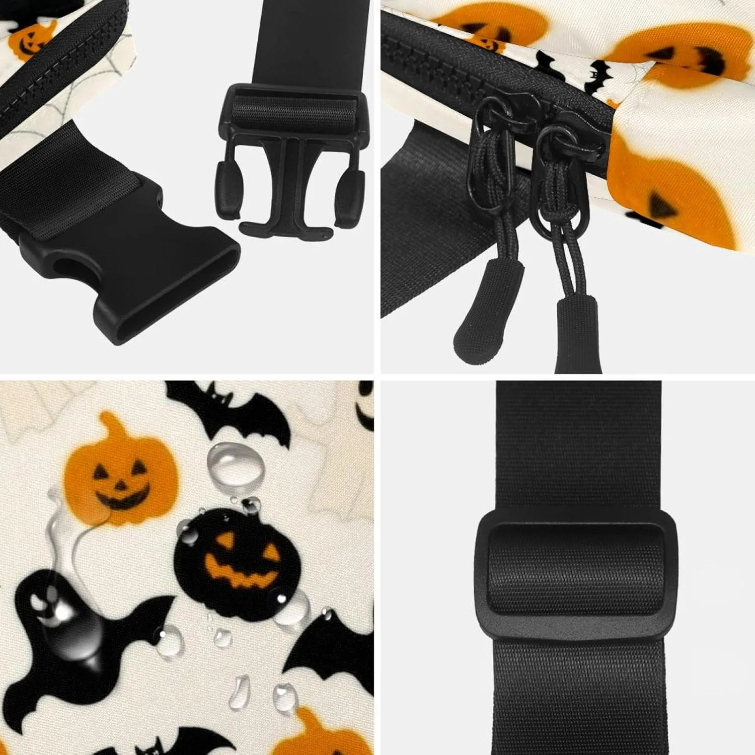Cartoon Halloween-387 Unisex Style Fanny Pack: Fashion Waist Packs, Crossbody Bags Sport Slim Fashionable for Jogging Hiking Hiker Woman Man