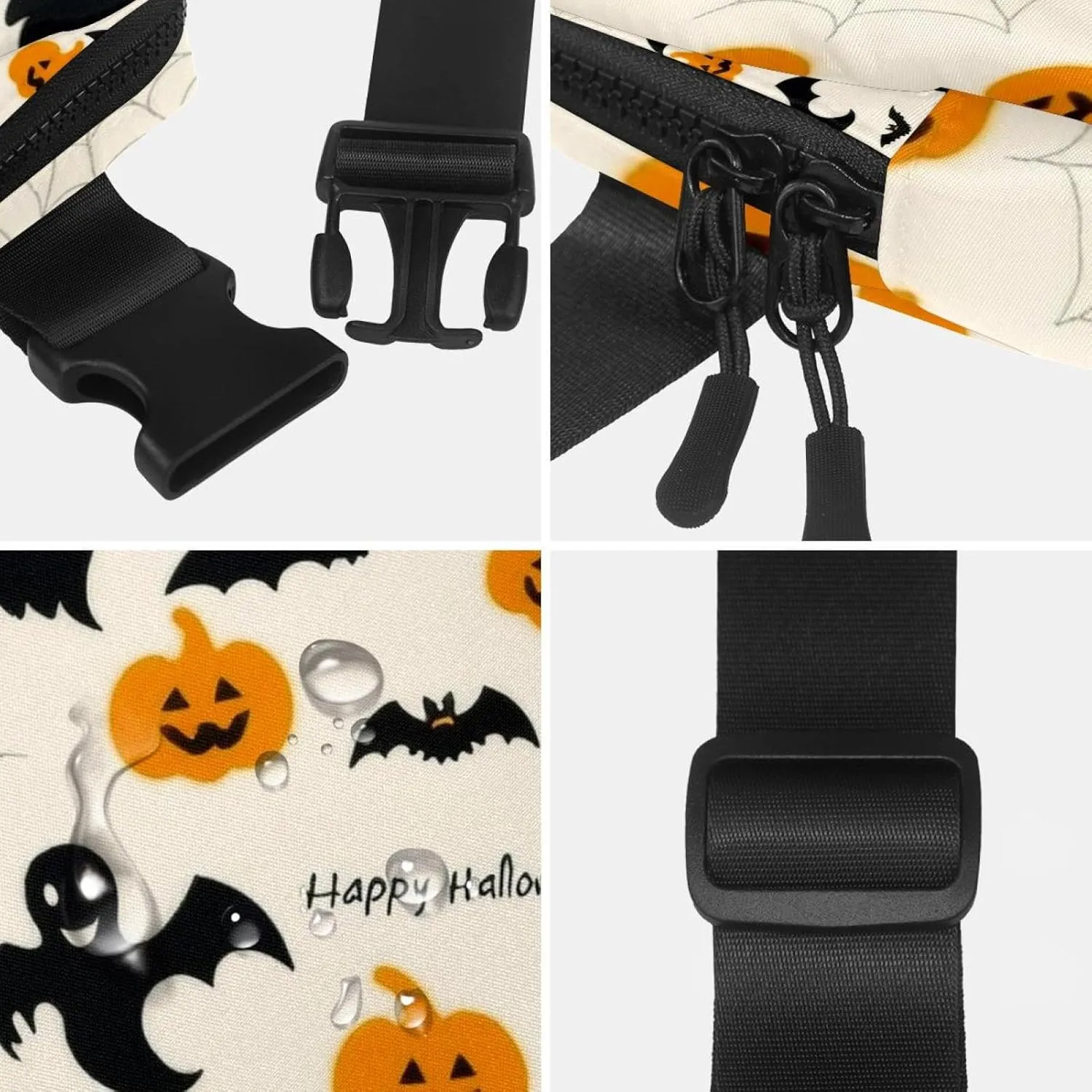 Cartoon Halloween-390 Unisex Style Fanny Pack: Fashion Waist Packs, Crossbody Bags Sport Slim Fashionable for Jogging Hiking Hiker Woman Man