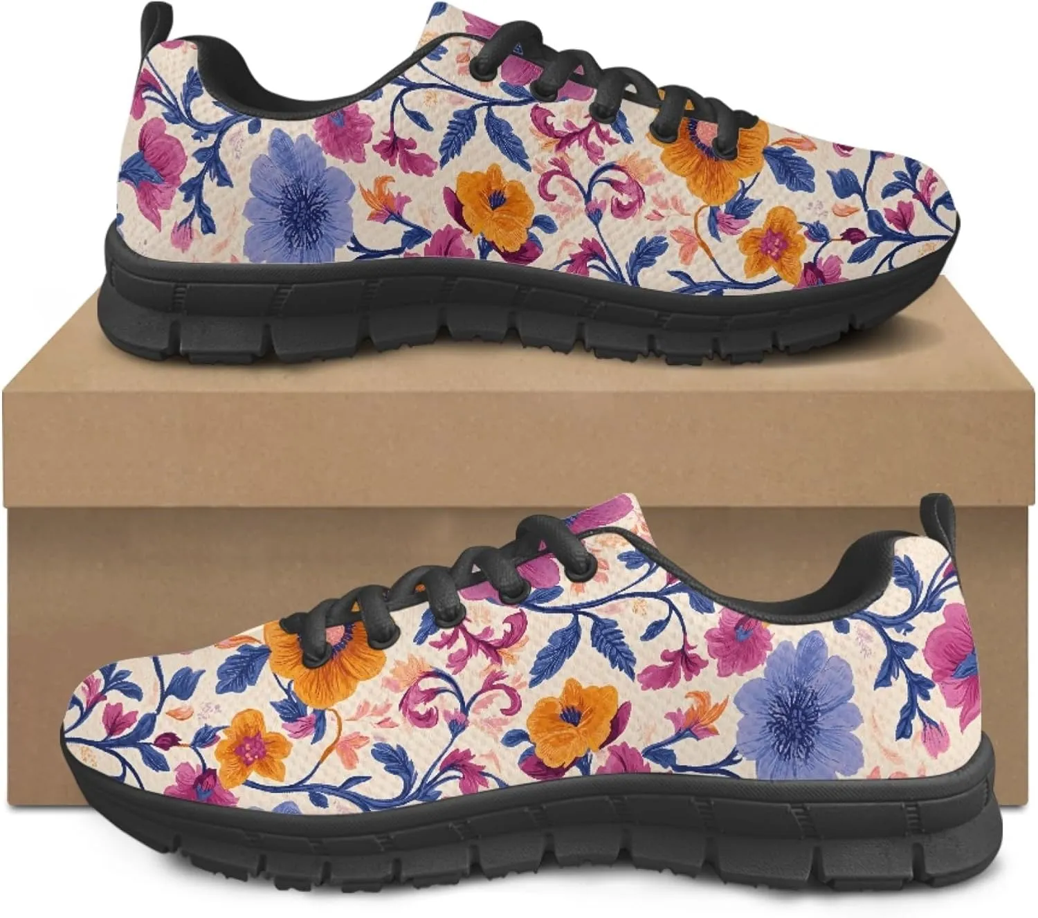 Casual Shoes for Teens Womens Trainer Running Travel Sneaker Walking Low Heel Lace Up Teens Adults Lightweight Sneakers
