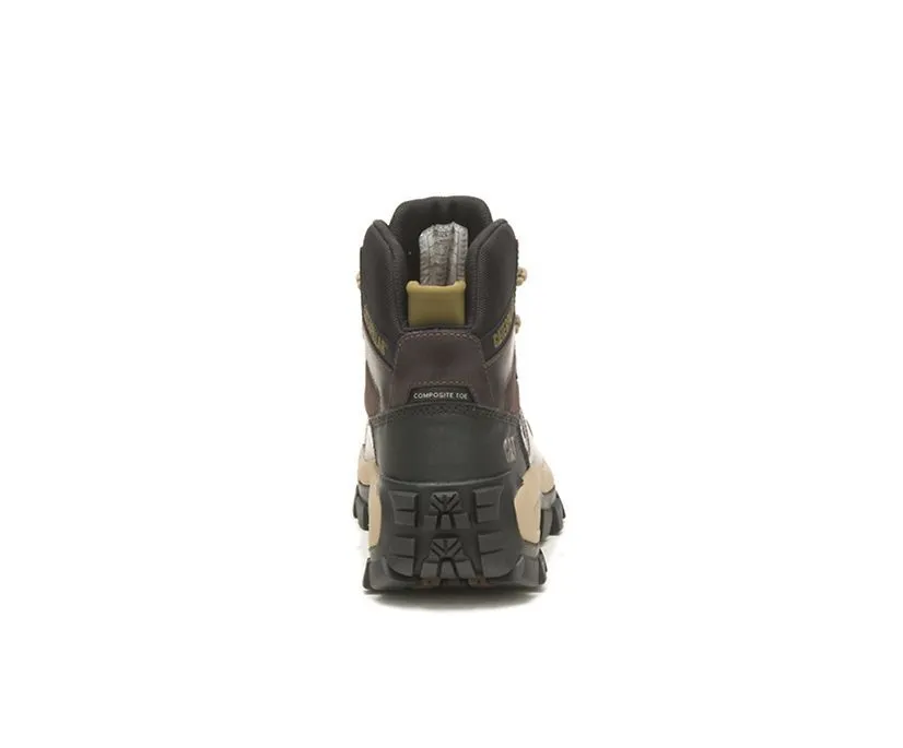Caterpillar Men's Invader Hiker Waterproof Composite Toe Work Boot Coffee Bean | Black