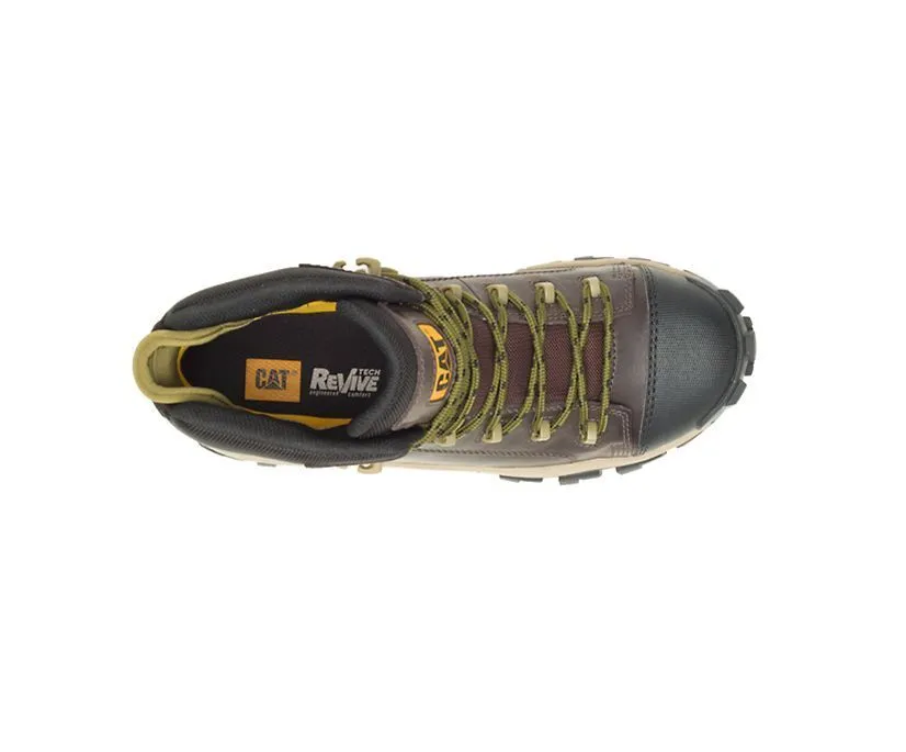Caterpillar Men's Invader Hiker Waterproof Composite Toe Work Boot Coffee Bean | Black