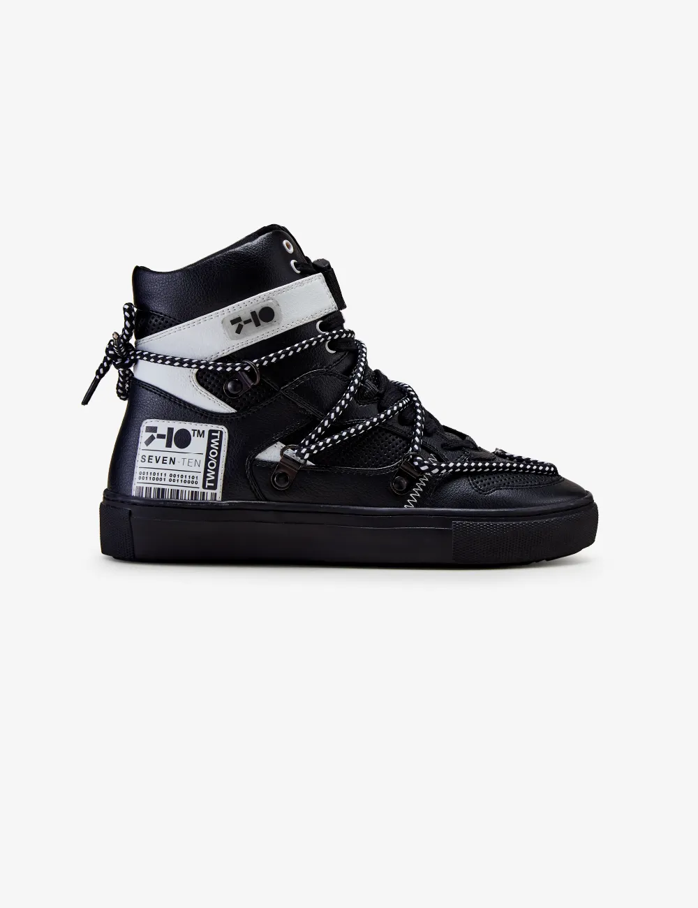 Celeb Spotted - 209 Black Graphic High-Top Sneaker