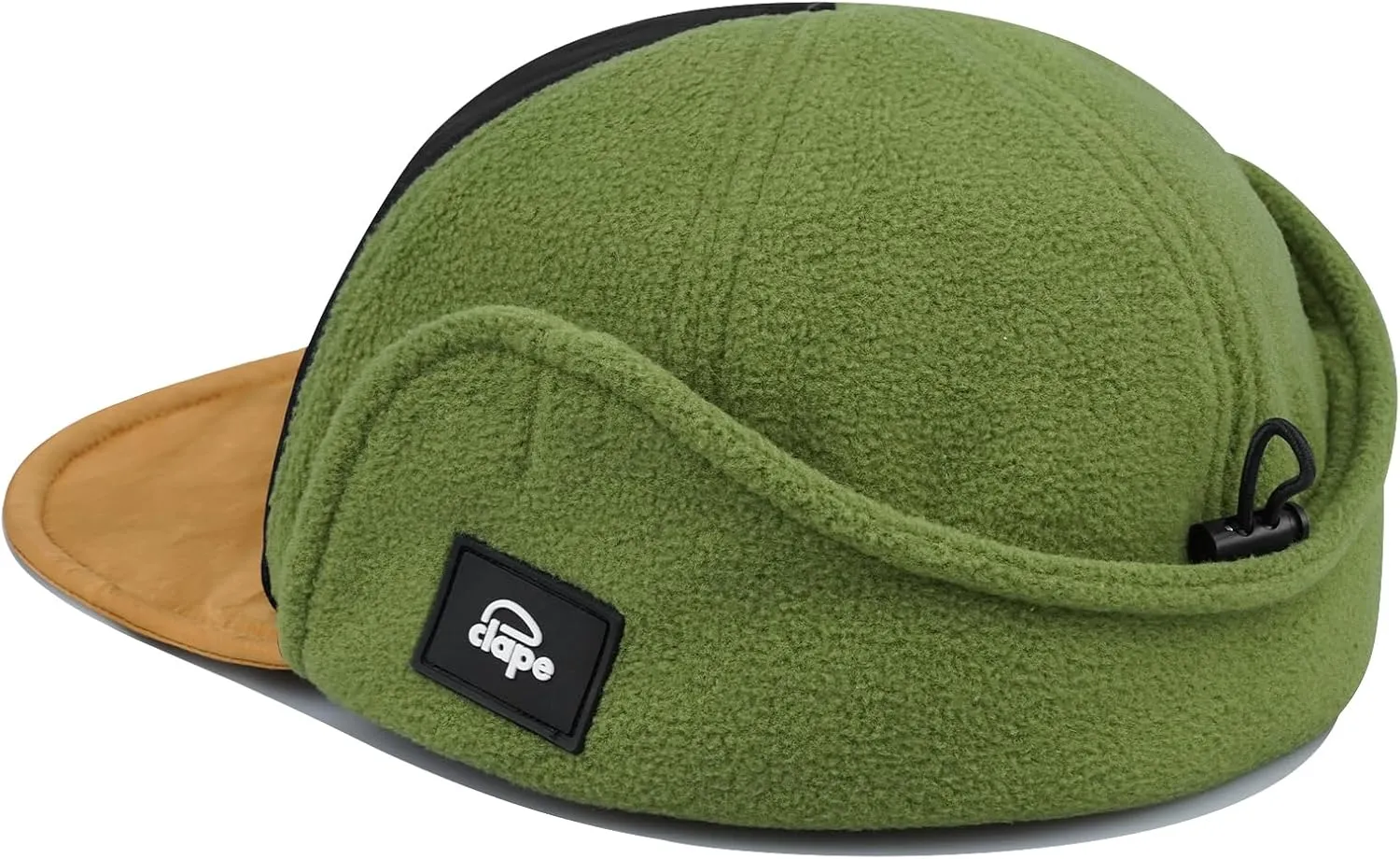 CLAPE Waterproof Winter Baseball Cap with Visor & Earflaps for Men, Women Outdoor Sherpa Fleece Trapper Hat with Ear Flaps