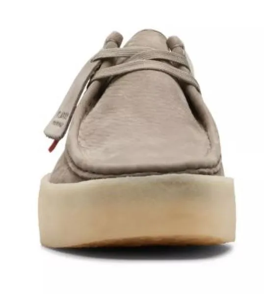 Clarks Grey Nubuck Wallabee Cup Mens Casual Shoes 26165538