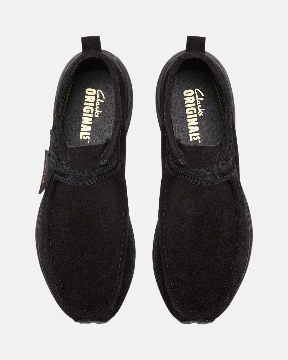CLARKS ORIGINALS MENS WALLABEE EDEN BOOTS BLACK SUEDE