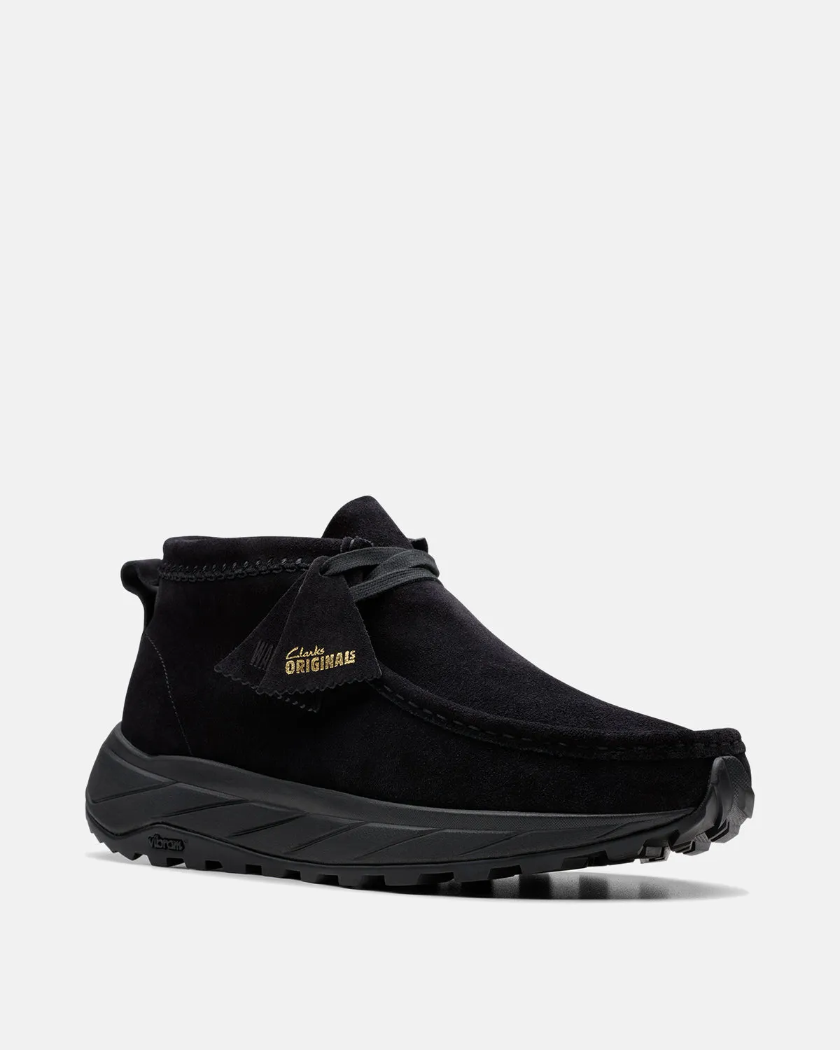 CLARKS ORIGINALS MENS WALLABEE EDEN BOOTS BLACK SUEDE