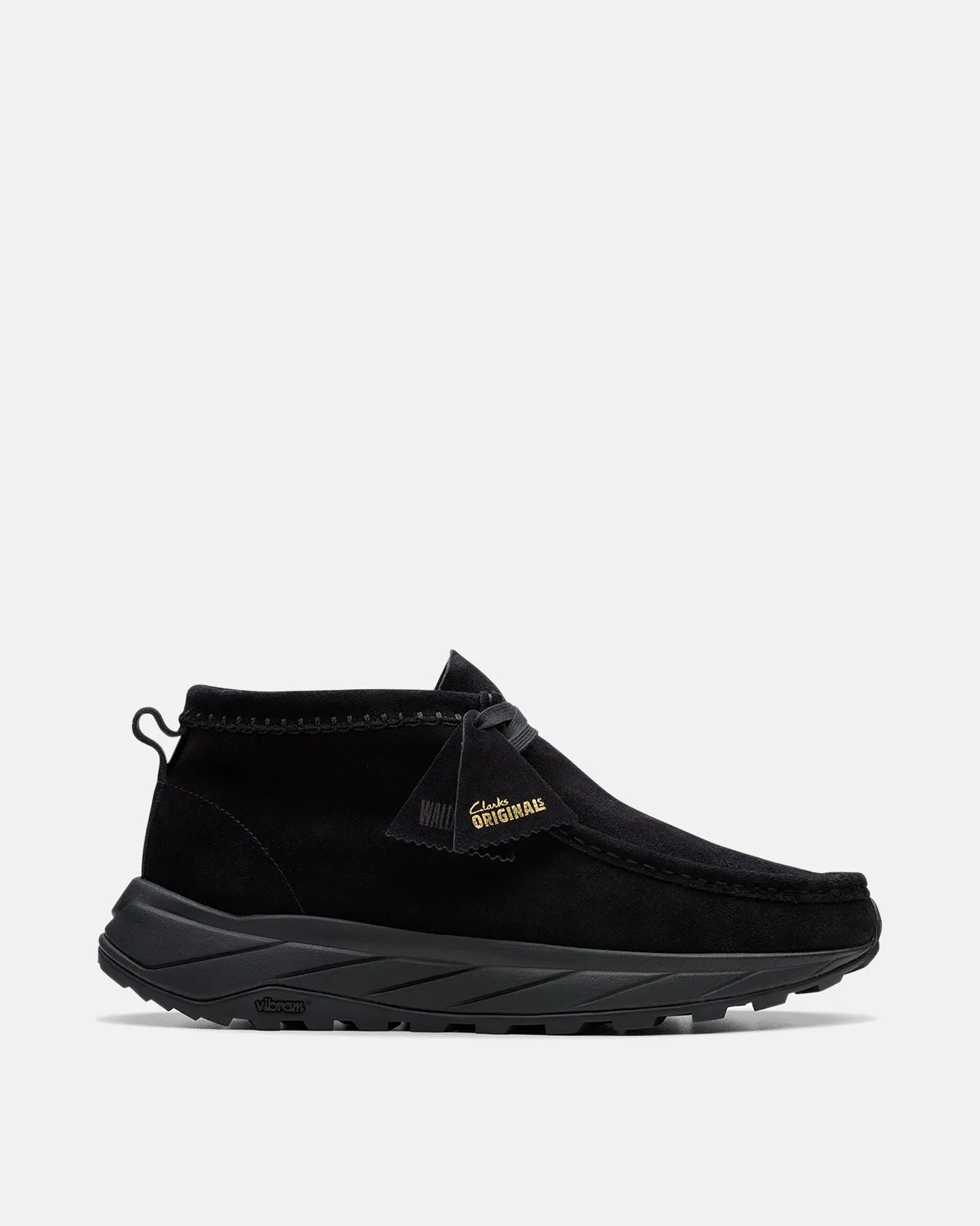 CLARKS ORIGINALS MENS WALLABEE EDEN BOOTS BLACK SUEDE