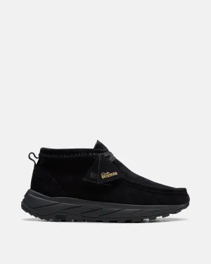 CLARKS ORIGINALS MENS WALLABEE EDEN BOOTS BLACK SUEDE
