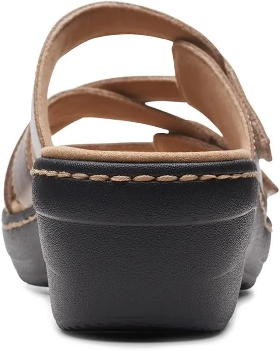 Clarks womens Merliah Karli Sandal, Metallic Leather, 9.5 US