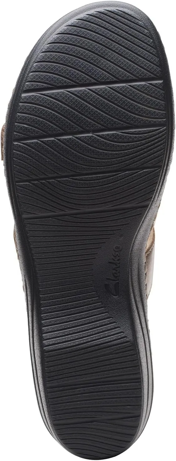 Clarks womens Merliah Karli Sandal, Metallic Leather, 9.5 US