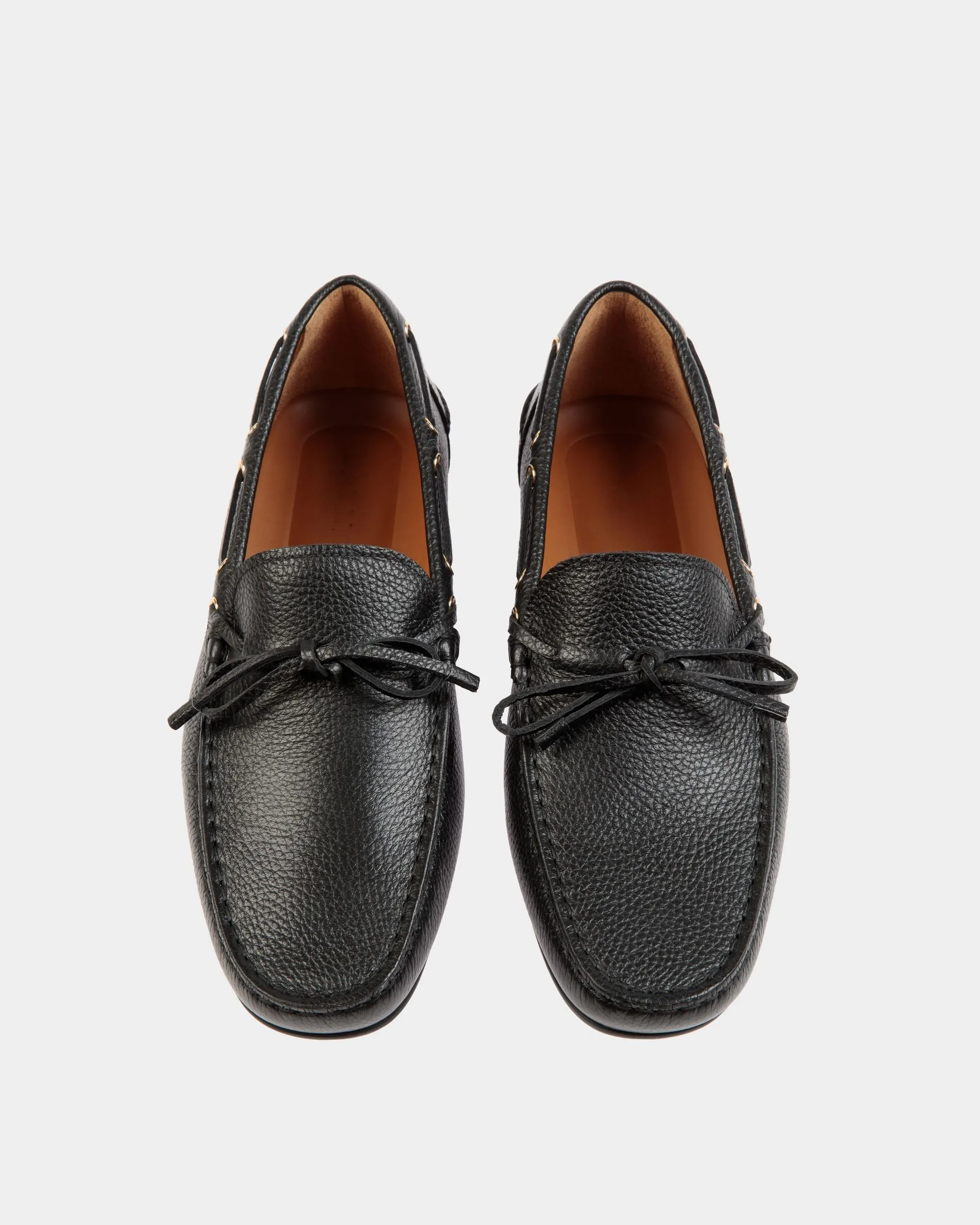 Clay Driver in Black Grained Leather