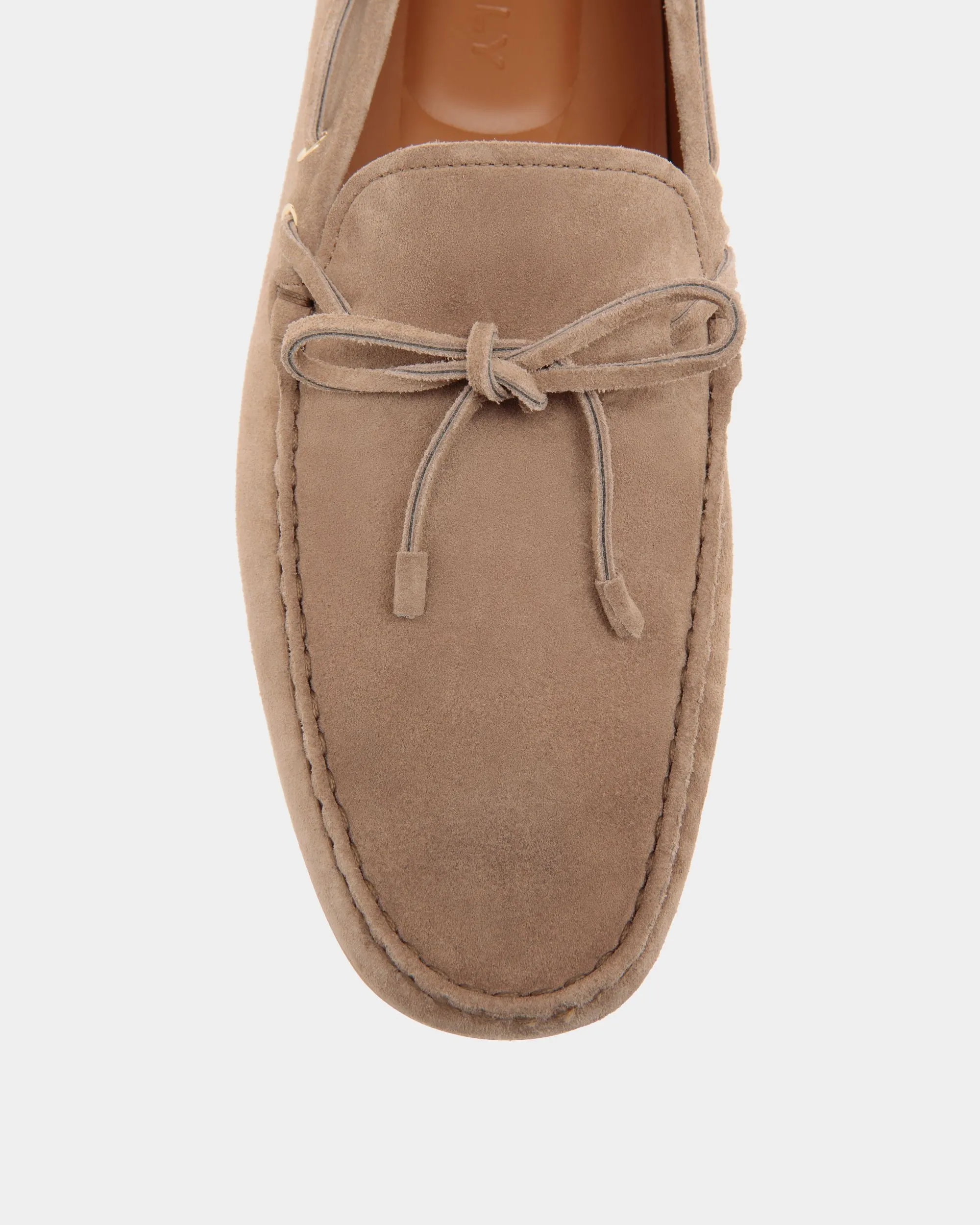 Clay Driver in Taupe Suede