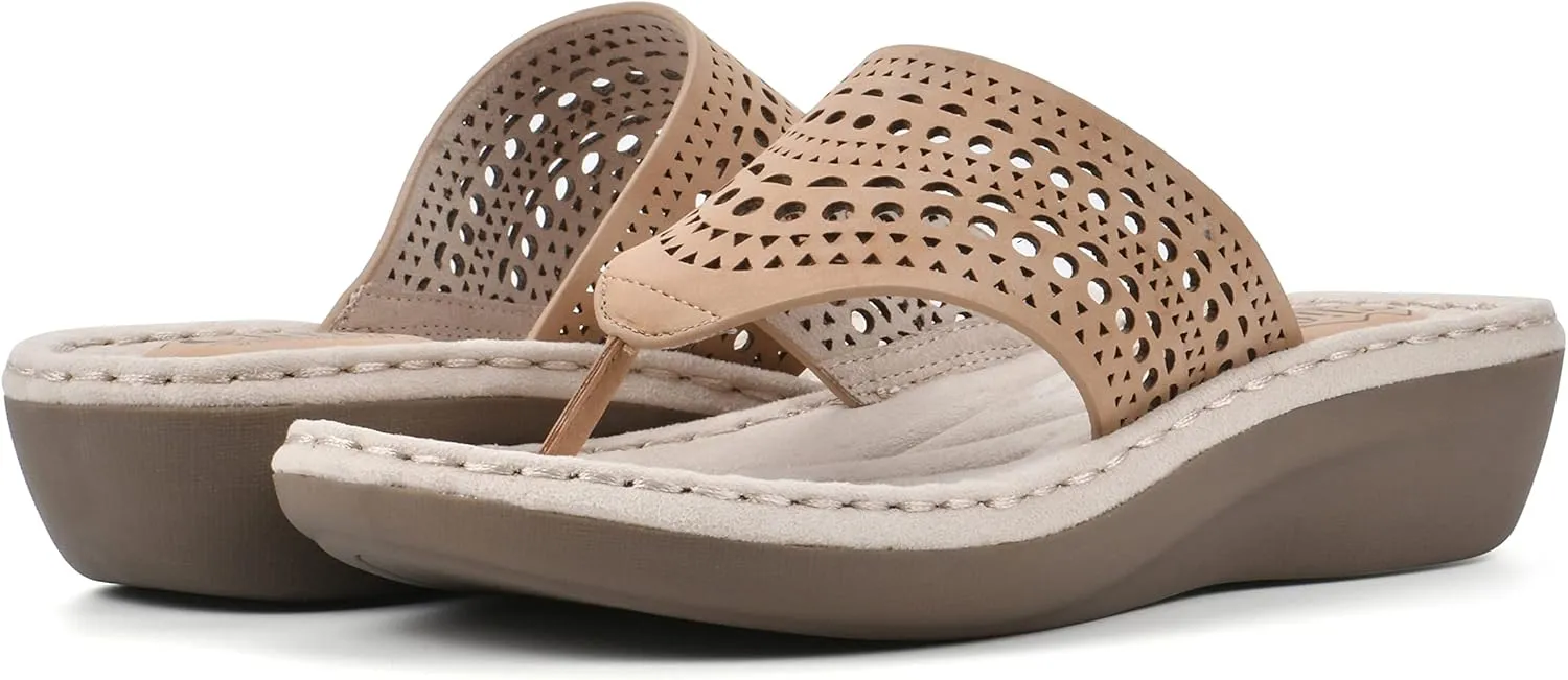 CLIFFS BY WHITE MOUNTAIN Women's Compact Wedge Sandal