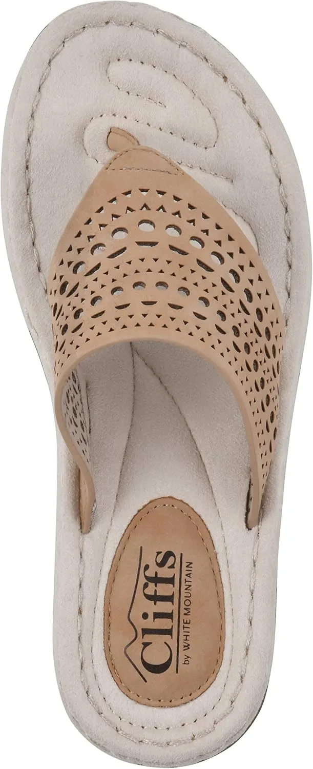 CLIFFS BY WHITE MOUNTAIN Women's Compact Wedge Sandal